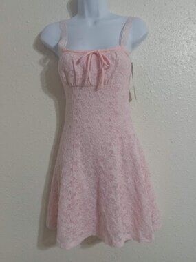 Madden Girl - Pale Pink Lace Mini Dress